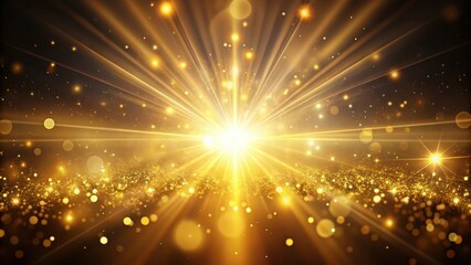 Golden light beams and particles abstract background, golden, light, beams, particles, abstract, background, shining