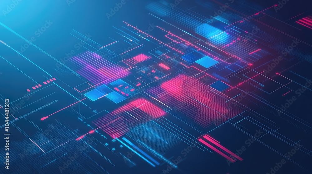 Poster e-commerce metrics displayed on a futuristic interface, with dynamic charts and graphs showing real-