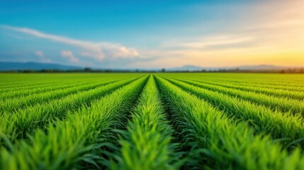 Gene editing focused on plant species for food security, showing enhanced crops growing in fields.