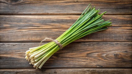 Bundle of Lemon Grass on wood background, lemongrass, herb, spice, fresh, organic, natural, ingredient, aroma, tropical, plant