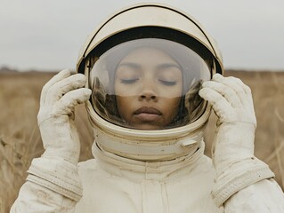 Astronaut in Preparation Dawn Spacewalk Readiness at Launch Site