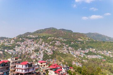 Cityscape of solan city, the industrial hub of himachal Pradesh located amidst himalayas of India. © Rahul