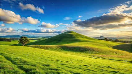 Obraz premium Scenic hill landscape with panoramic view