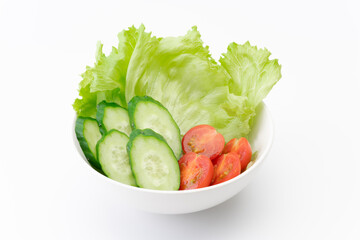 レタスと胡瓜とミニトマトのサラダ