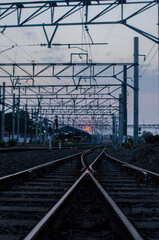 Fototapeta premium railway in the city