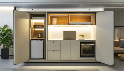 Fototapeta premium Minimalist and unique interior design in the house