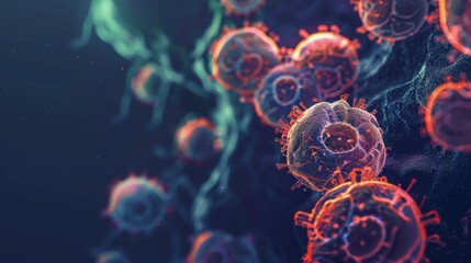 Ancient microbes under microscope reveal intricate cellular structures, showcasing their mysterious and ancient nature, ideal for scientific and educational content.