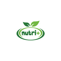 Nutri + logo design symbols vector