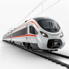 Fototapeta premium Full Body Electric Passenger Train Model in 3D