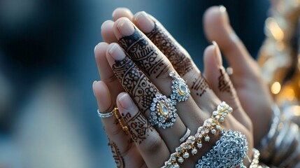 Ornate Henna Designs and Jewelry