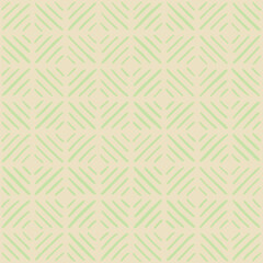 green diamonds from hand drawn lines. beige repetitive background. vector seamless pattern. geometric fabric swatch. folk decorative art. wrapping paper. design template for textile, linen, home decor