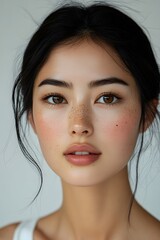 Naklejka premium A makeup face beauty portrait