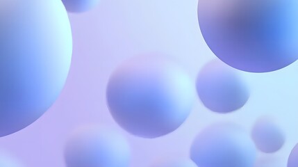 Abstract 3d background design with pastel colored spheres