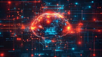 Obraz premium Futuristic Data Technology Showcasing Complex Information Querying Analyzing and Visualizing