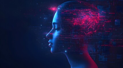 Obraz premium Big Data Technology and Data Science Showcasing Complex Data Flow and Neural Network for Intelligence
