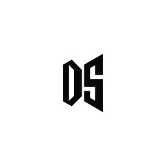 DS monogram logo design letter text name symbol monochrome logotype alphabet character simple logo