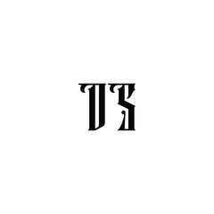 DS monogram logo design letter text name symbol monochrome logotype alphabet character simple logo