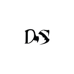 DS monogram logo design letter text name symbol monochrome logotype alphabet character simple logo
