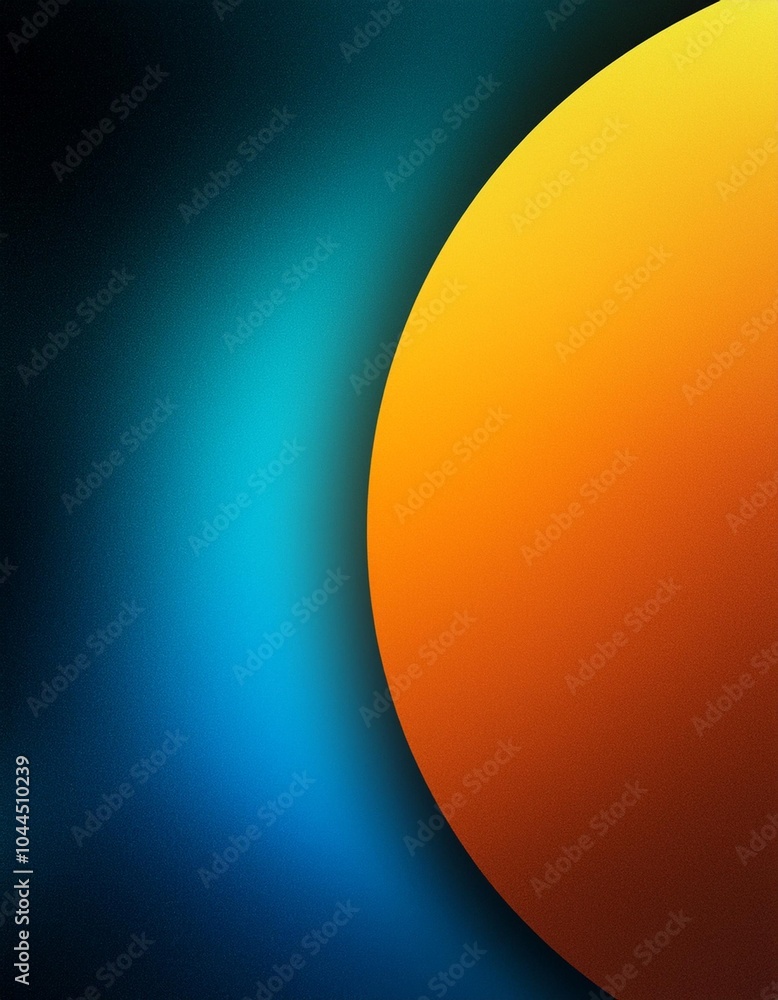 Poster abstract background with a diagonal orange and blue gradient, creating a sense of motion and energy