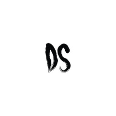 DS monogram logo design letter text name symbol monochrome logotype alphabet character simple logo