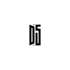 DS monogram logo design letter text name symbol monochrome logotype alphabet character simple logo