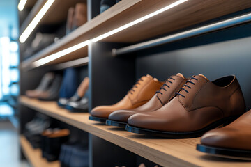 Exploring the elegance of brown leather shoes in modern retail spaces