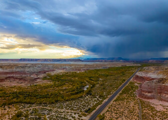 Evening Storm Approaching in the Dessert
