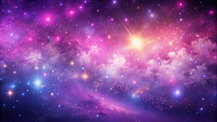 Fototapeta premium Shiny abstract space background with pastel pink and purple colors galaxy wallpaper
