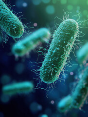 Naklejka premium Bacteria 3D illustration