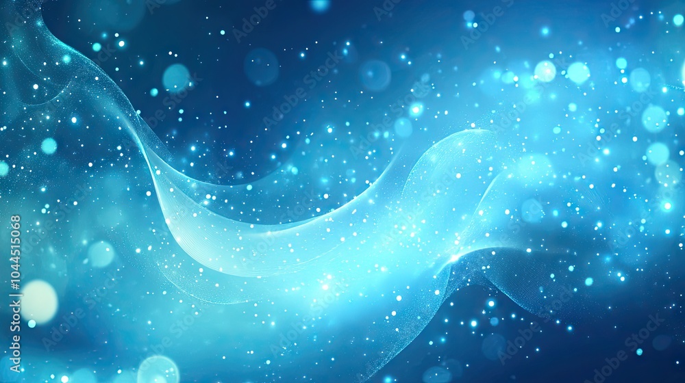 Poster a shiny blue vector background with delicate glowing lines, providing a clean and modern canvas idea