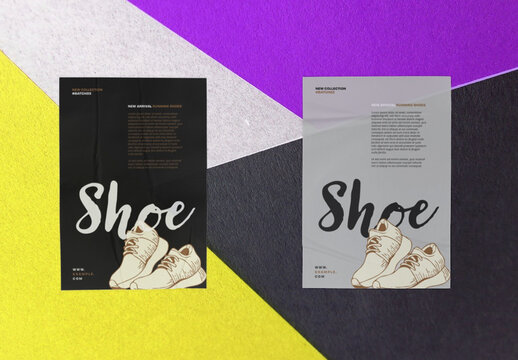 Grey And Black Shoe Sale Flyer