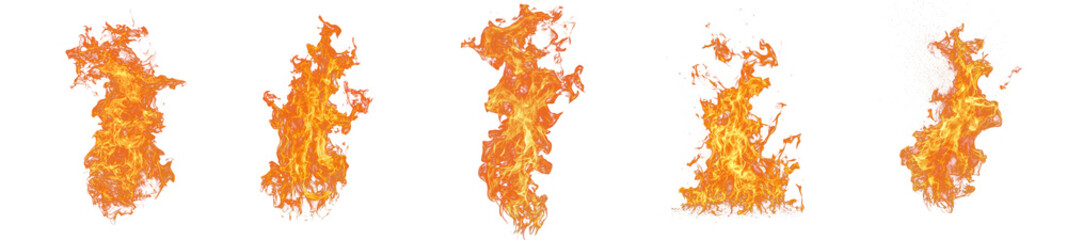 Fire isolated on transparent background