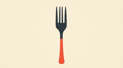 Illustration vector fork on background
