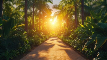 Vibrant Solar-Powered Oasis: A Picturesque Garden Filled with Lush Tropical Banana Trees Ideal for Nature Lovers and Travel Enthusiasts
