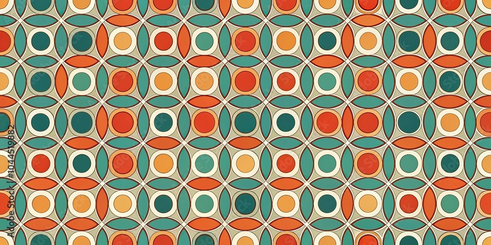 Poster seamless circle pattern design
