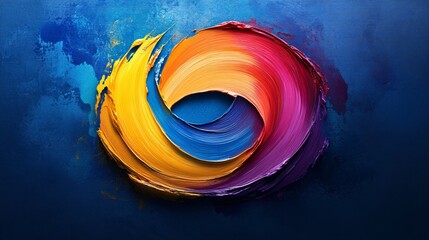 Vector illustration of colorful watercolor on the wall