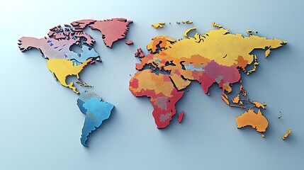 Global Connections: A vibrant, textured world map in warm, earthy tones, showcasing international collaboration and interconnectedness.