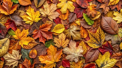 Fototapeta premium Seamless fall forest floor leaf texture