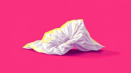 Vector illustration of a tissue on pink background