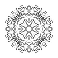 Celestial Circles adult coloring book mandala page