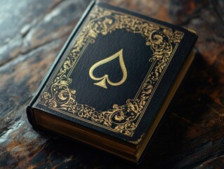Black book with gold heart