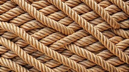 Seamless pattern of ropes and twines arranged
