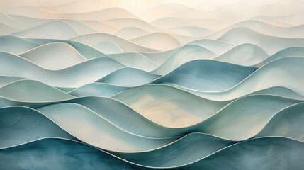 Fluid Abstract Waves in Soft Organic Tones
