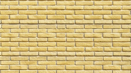 Seamless texture of a light yellow brick wall with decorative elements.