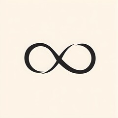 infinity symbol. infinity logo icon, sleek black infinity symbol with flowing, intertwining lines in minimalist style