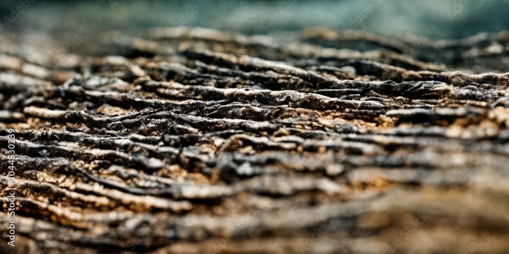 Poster the image is of a tree trunk with a lot of brown and black bark