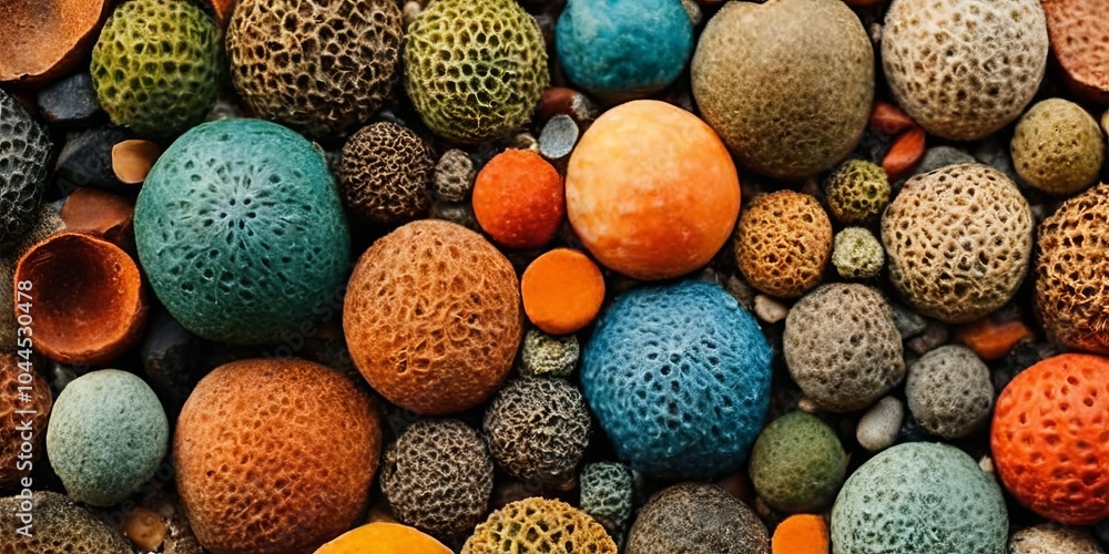 Aufkleber a collection of colorful rocks with a variety of shapes and sizes