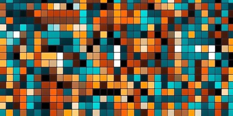 A colorful pattern of squares and rectangles