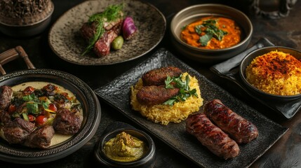 Creative Middle Eastern Cuisine with Rustic Presentation