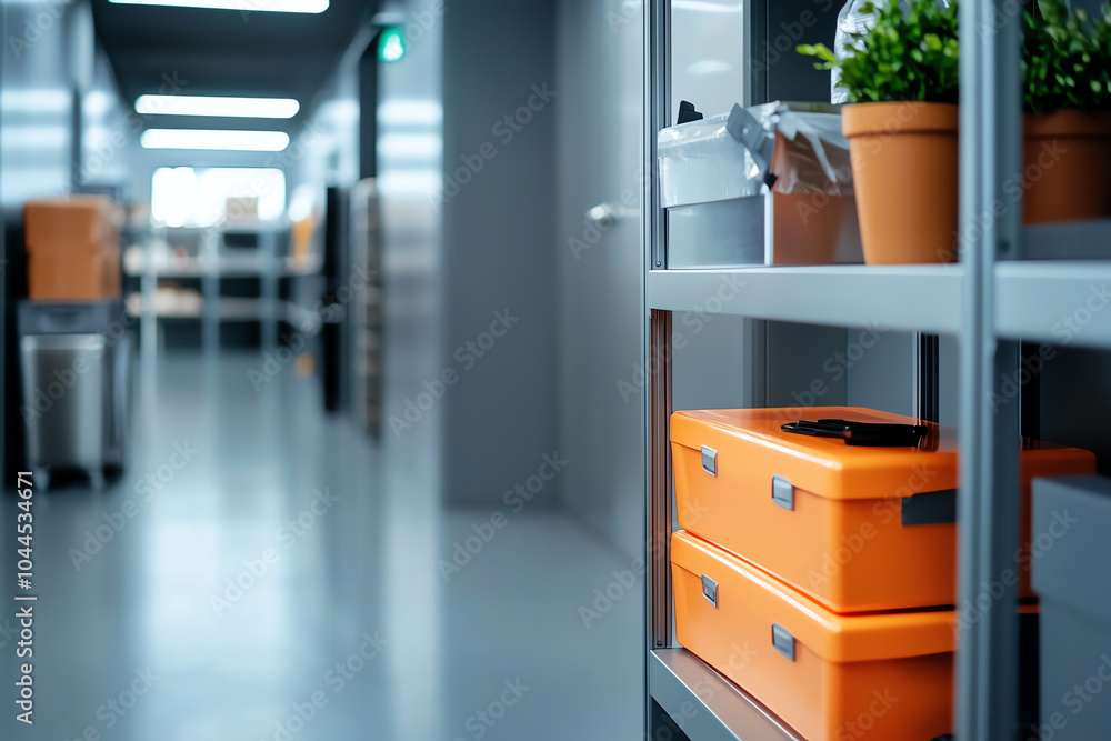 Poster modern workspace organization the importance of efficient storage solutions in office environments